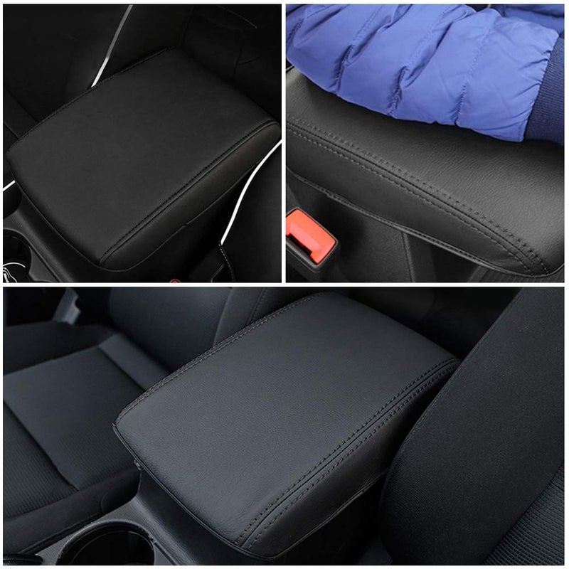 INTGET for 2025 Mazda CX5/CX-5 Accessories Center Console Cover for Mazda CX5 2025 2024 2023 2022 2021 2018 2019 2020 Leather Car Armrest Arm Rest Box Lid Dog Seat Protector(Black) - Image 4